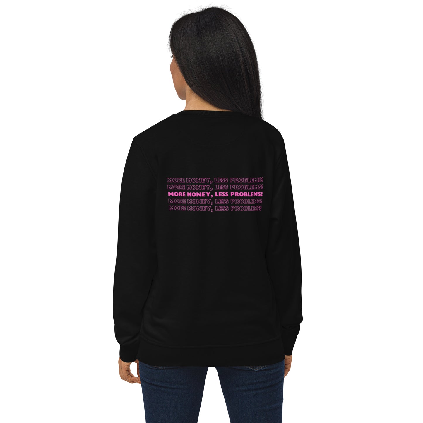 Felpa organica unisex Linea MORE MONEY