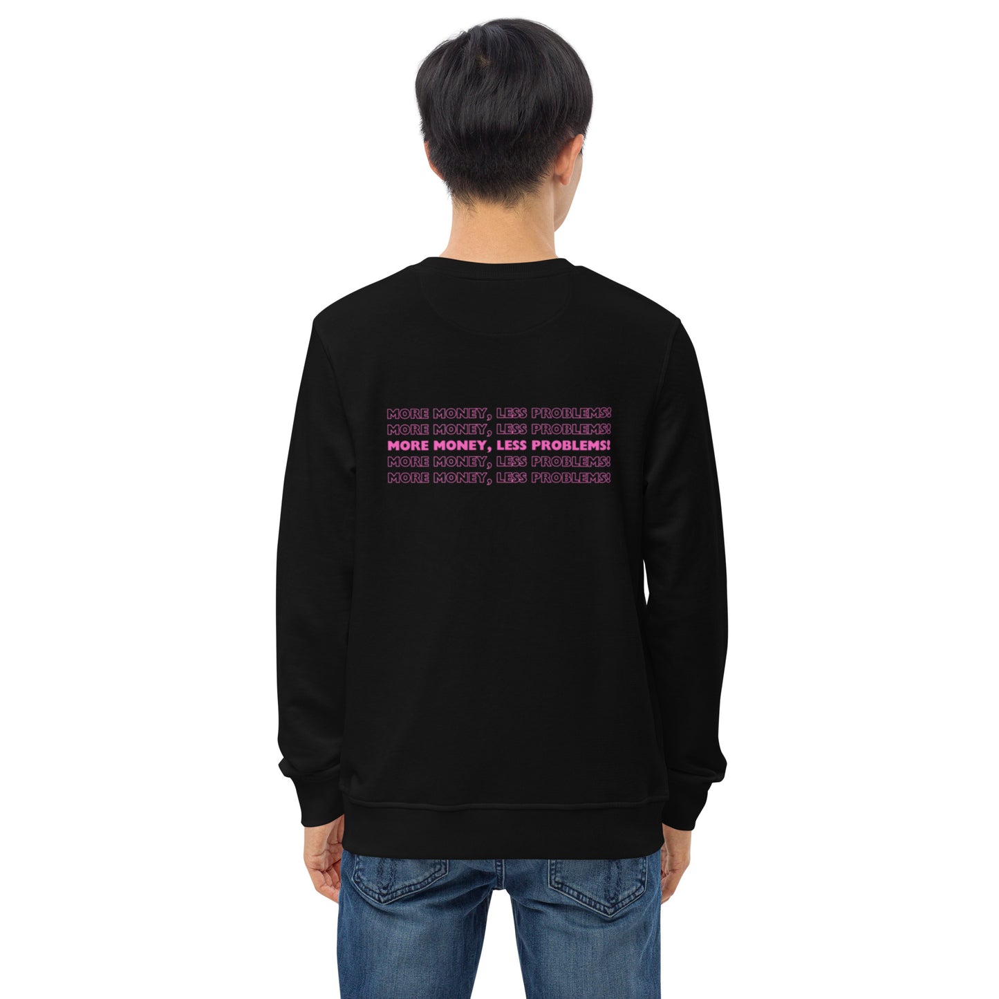 Felpa organica unisex Linea MORE MONEY