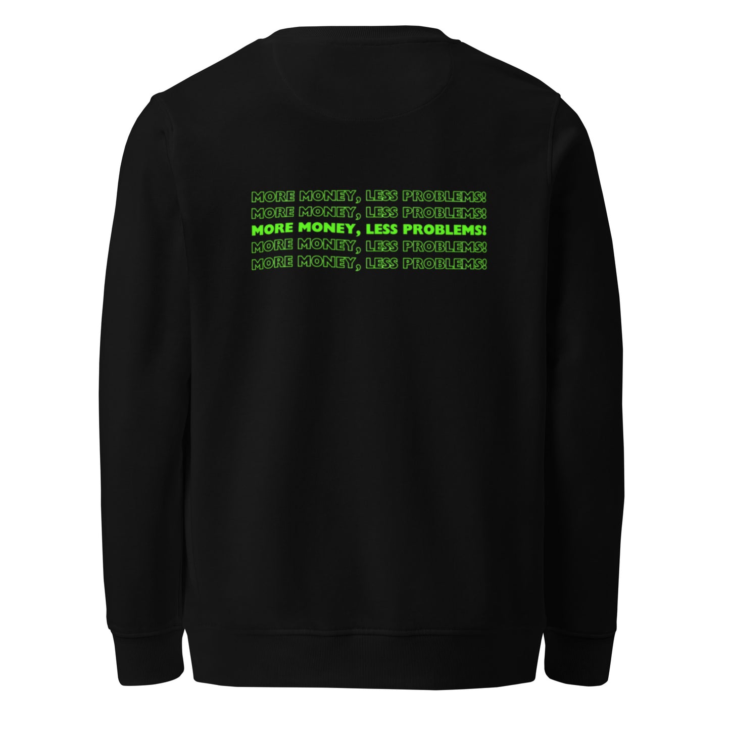 Felpa organica unisex Linea MORE MONEY