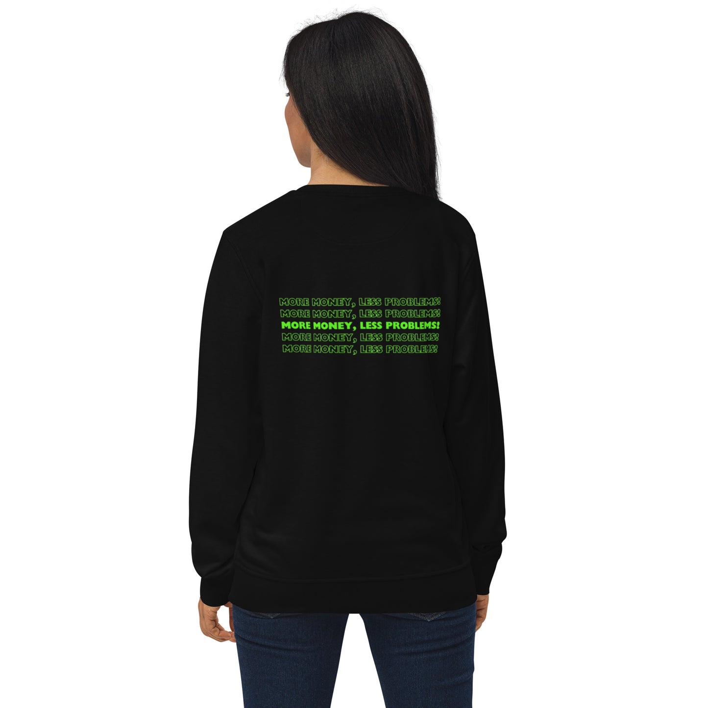 Felpa organica unisex Linea MORE MONEY