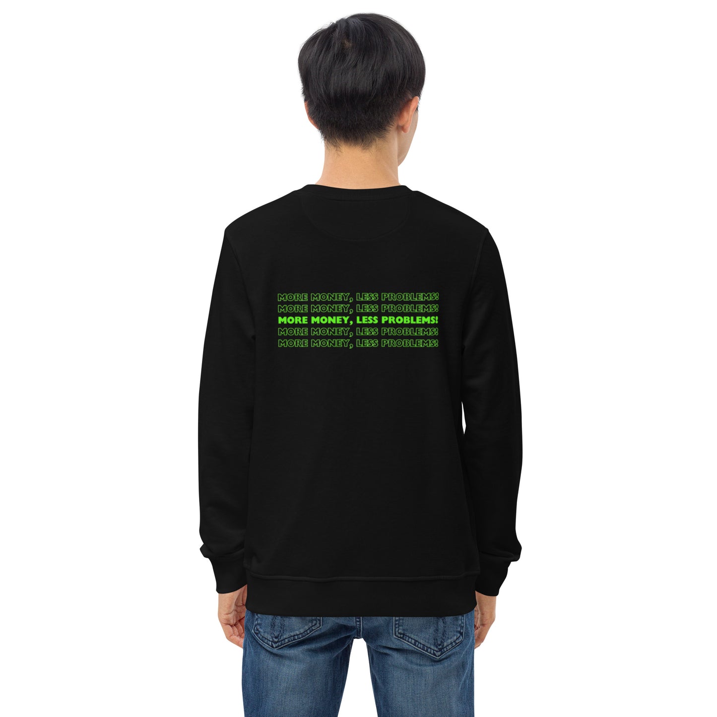 Felpa organica unisex Linea MORE MONEY