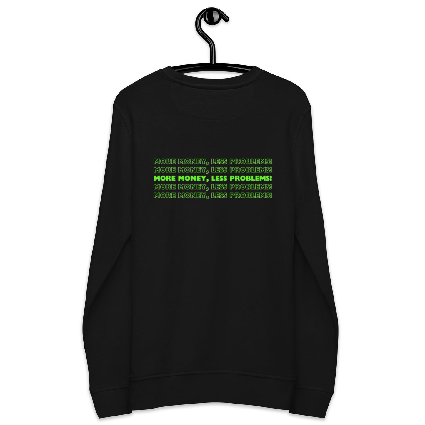 Felpa organica unisex Linea MORE MONEY