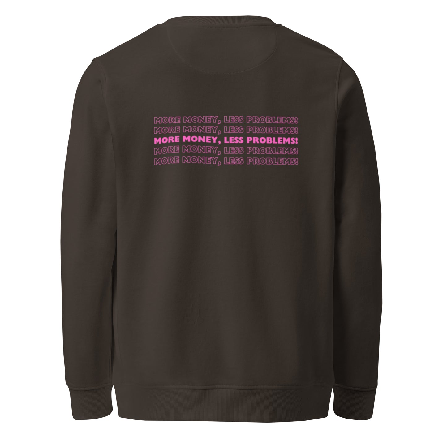Felpa organica unisex Linea MORE MONEY