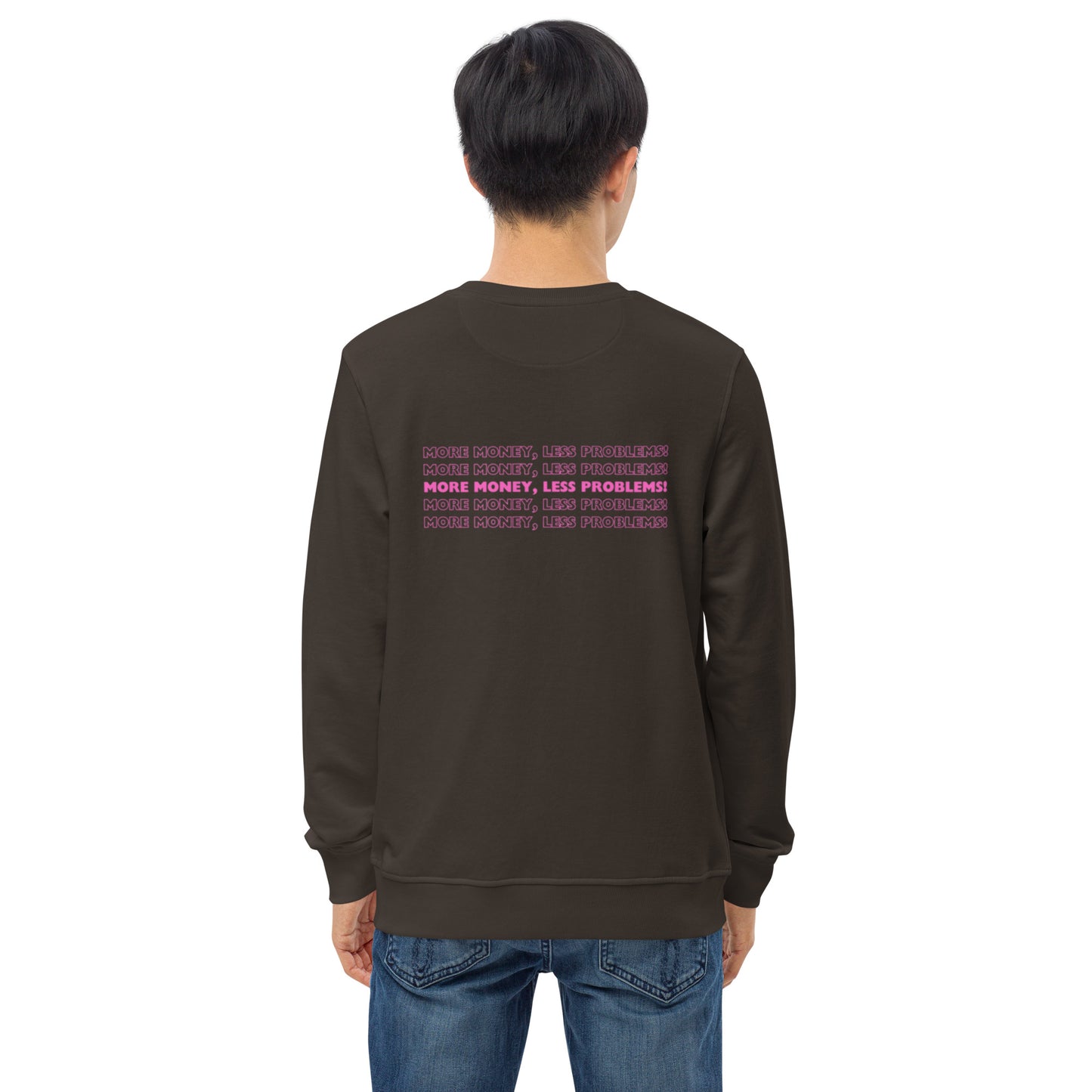 Felpa organica unisex Linea MORE MONEY
