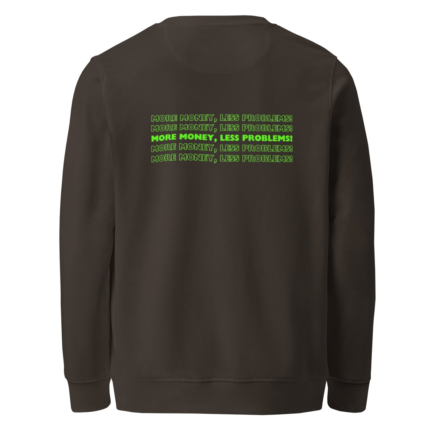 Felpa organica unisex Linea MORE MONEY
