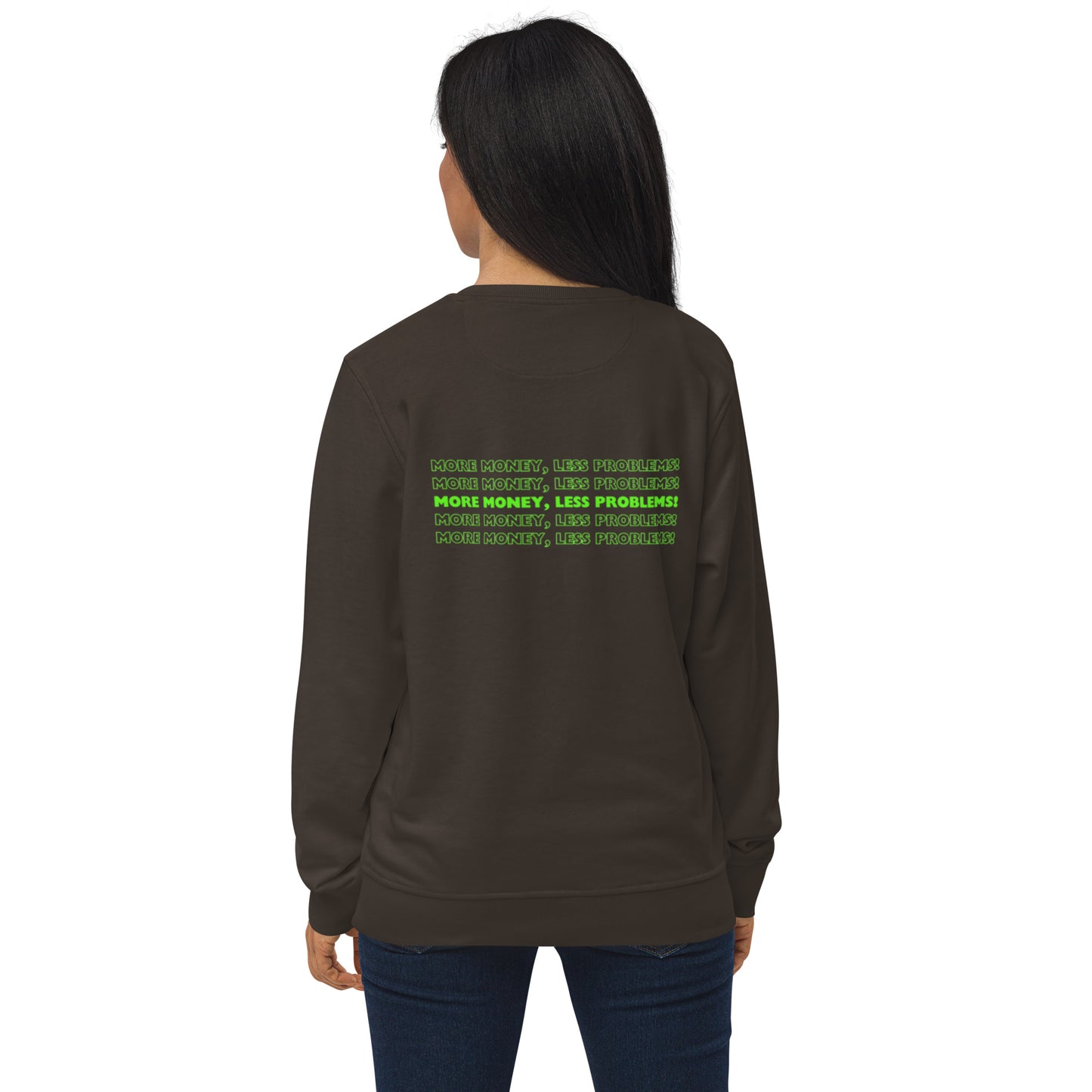 Felpa organica unisex Linea MORE MONEY