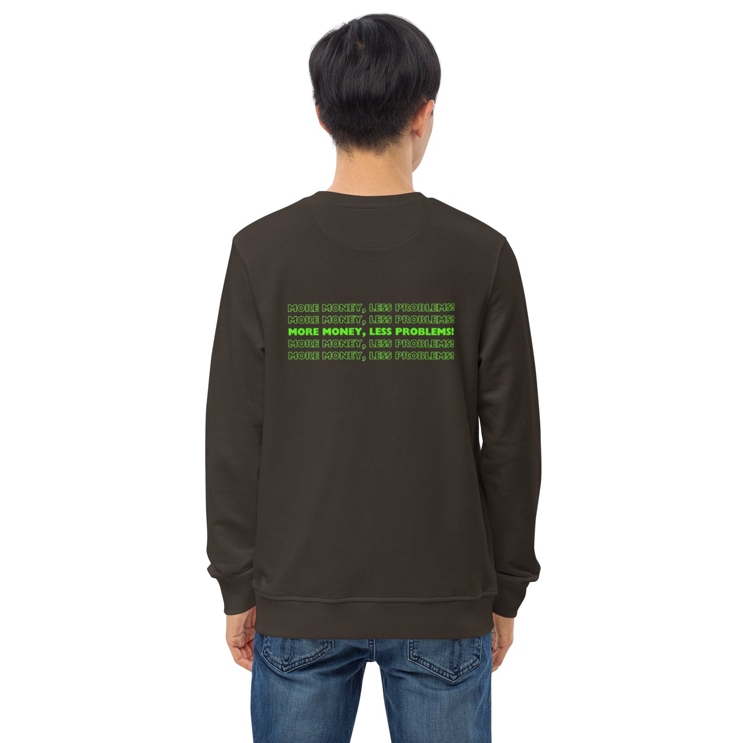 Felpa organica unisex Linea MORE MONEY