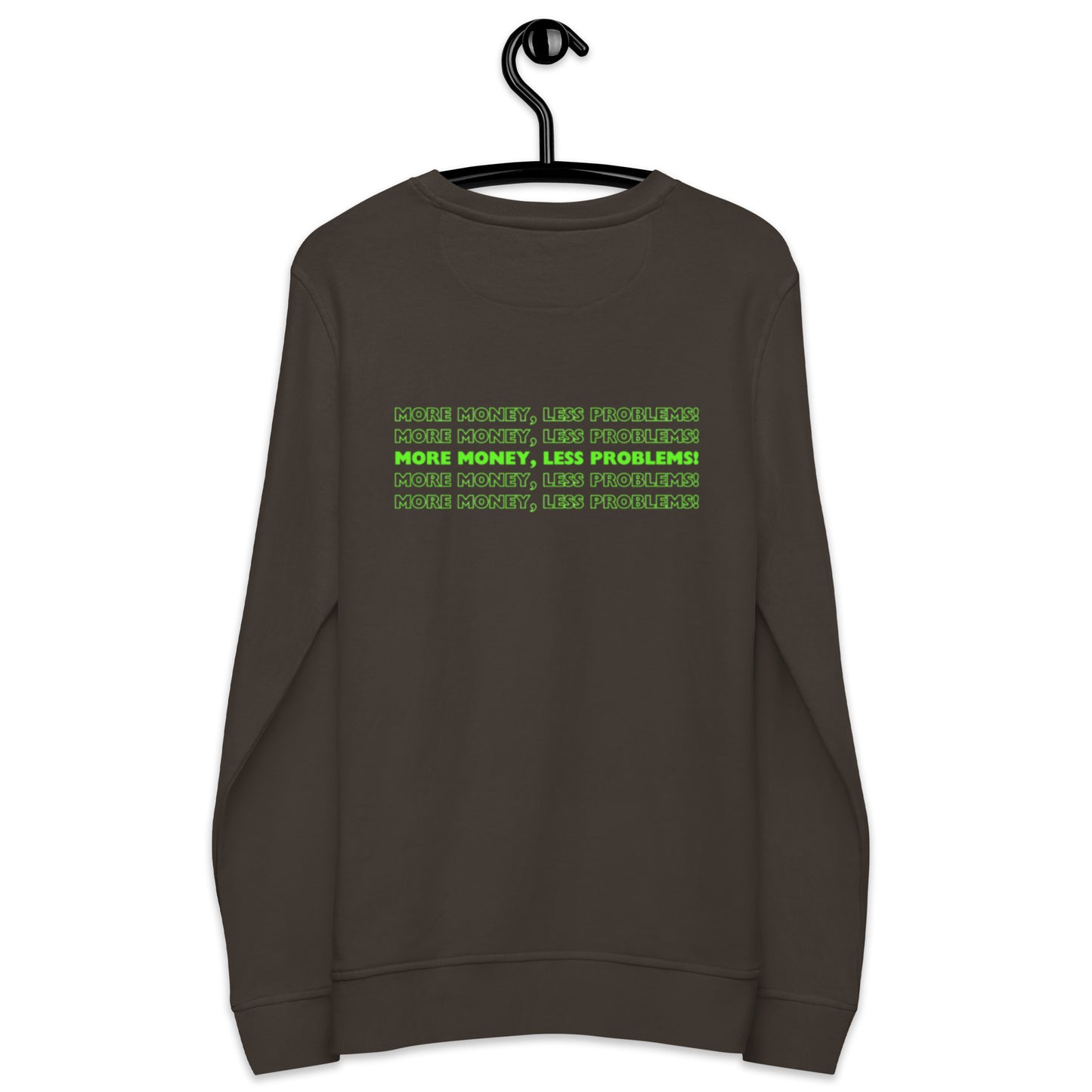 Felpa organica unisex Linea MORE MONEY