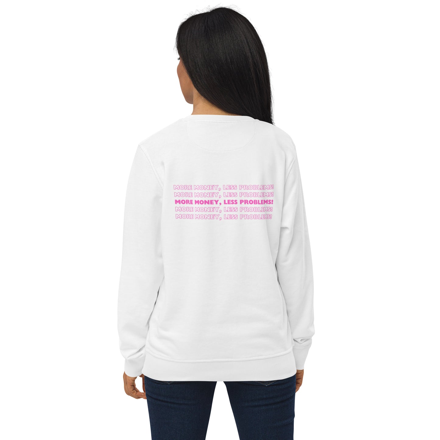 Felpa organica unisex Linea MORE MONEY