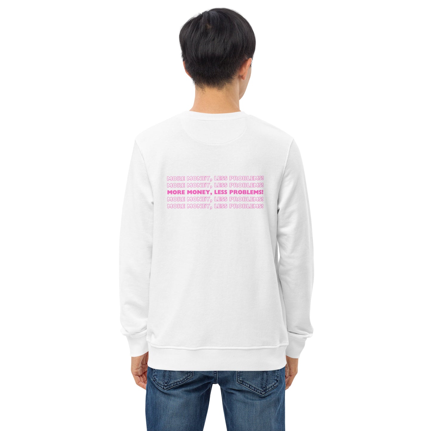 Felpa organica unisex Linea MORE MONEY