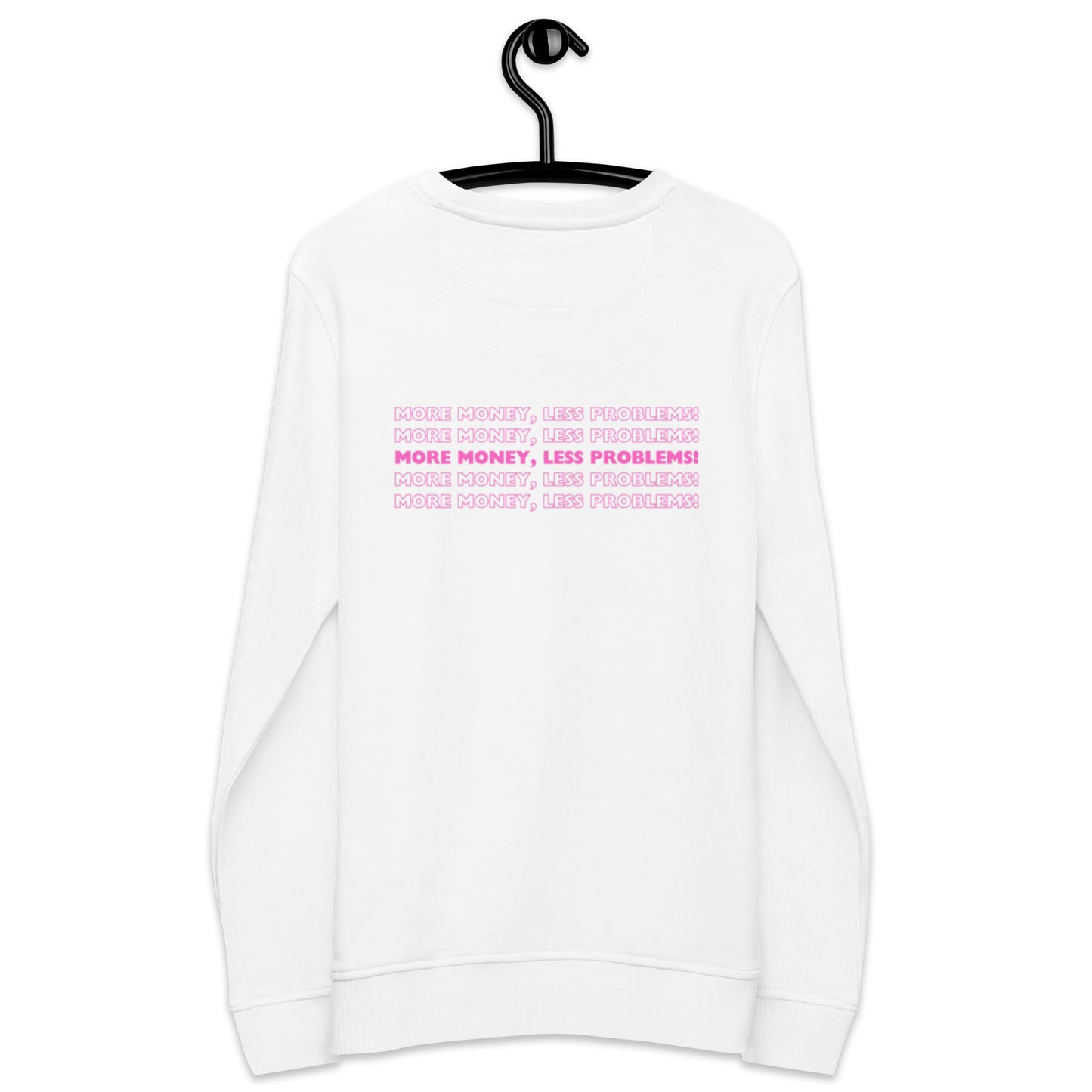 Felpa organica unisex Linea MORE MONEY