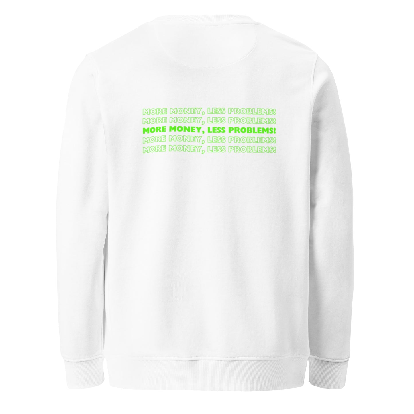 Felpa organica unisex Linea MORE MONEY