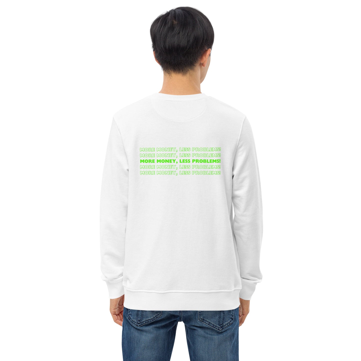 Felpa organica unisex Linea MORE MONEY