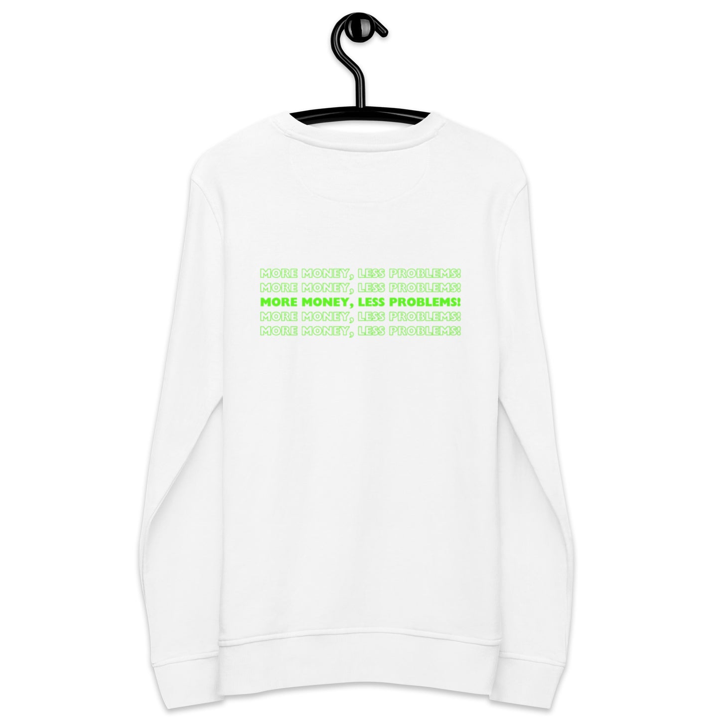 Felpa organica unisex Linea MORE MONEY