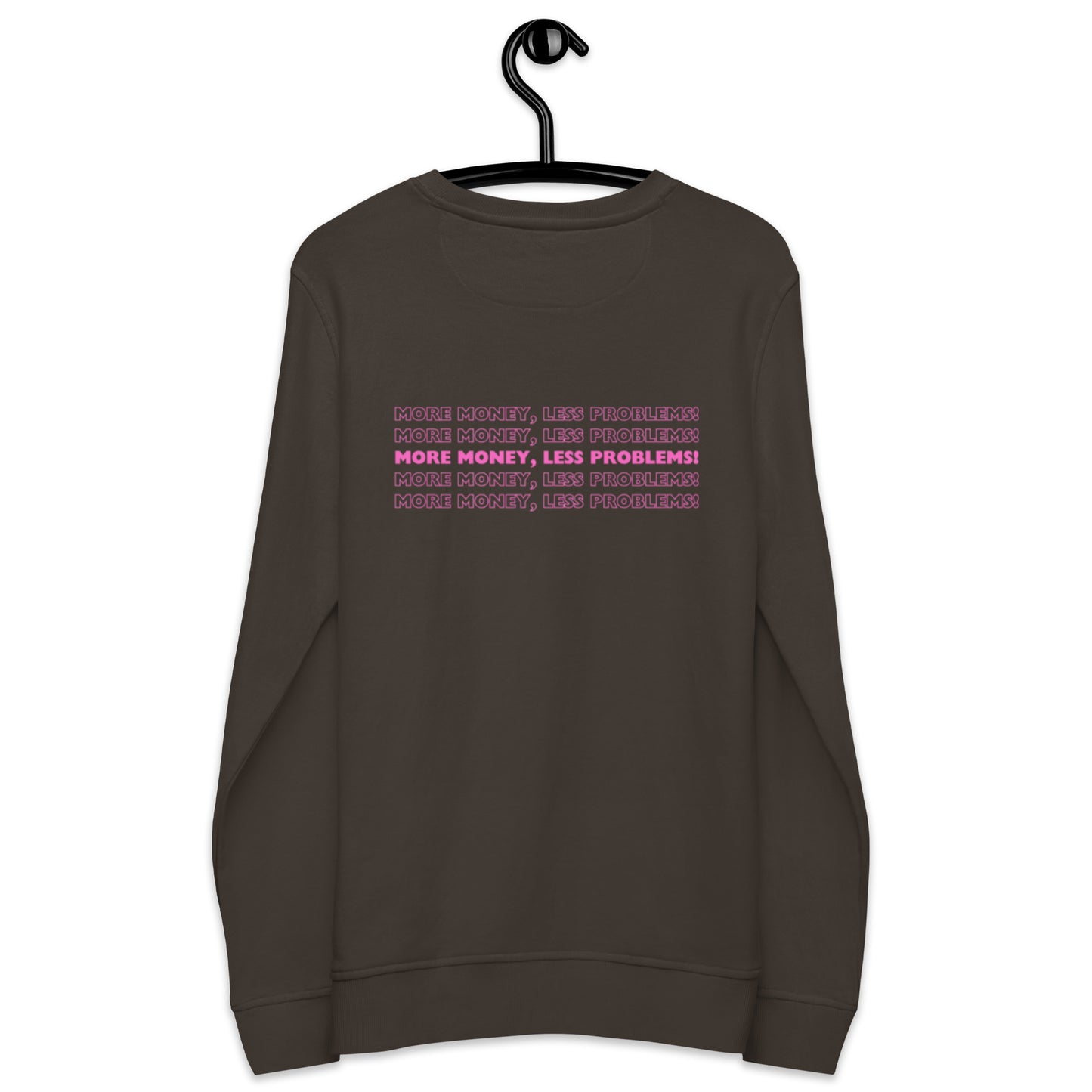 Felpa organica unisex Linea MORE MONEY