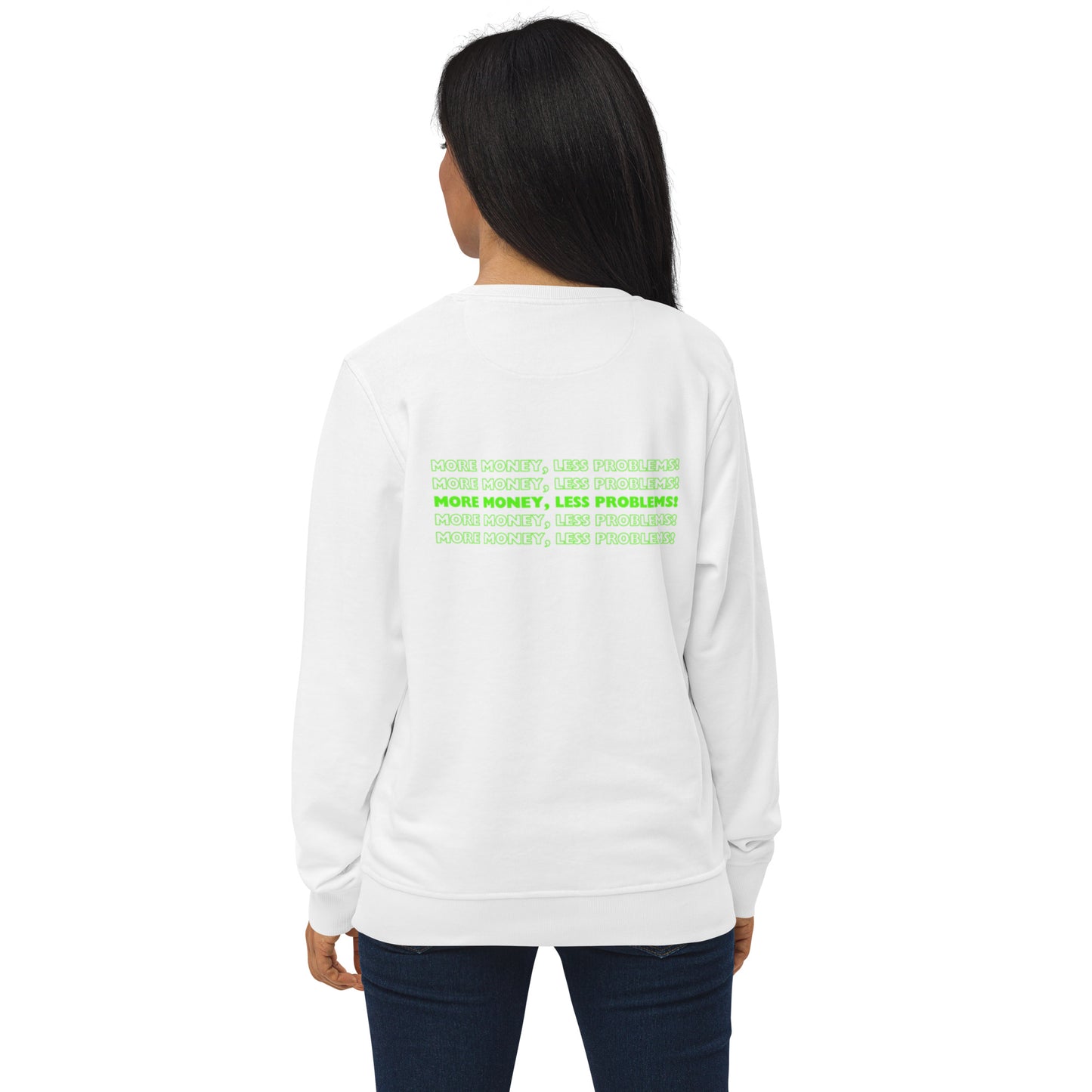 Felpa organica unisex Linea MORE MONEY